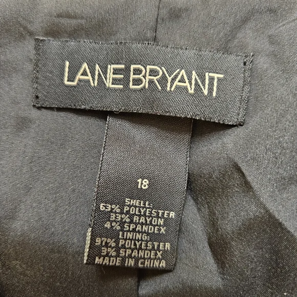 Lane Bryant 18W Black Tuxedo Style Jacket Blazer AK-2046 - Picture 2 of 5